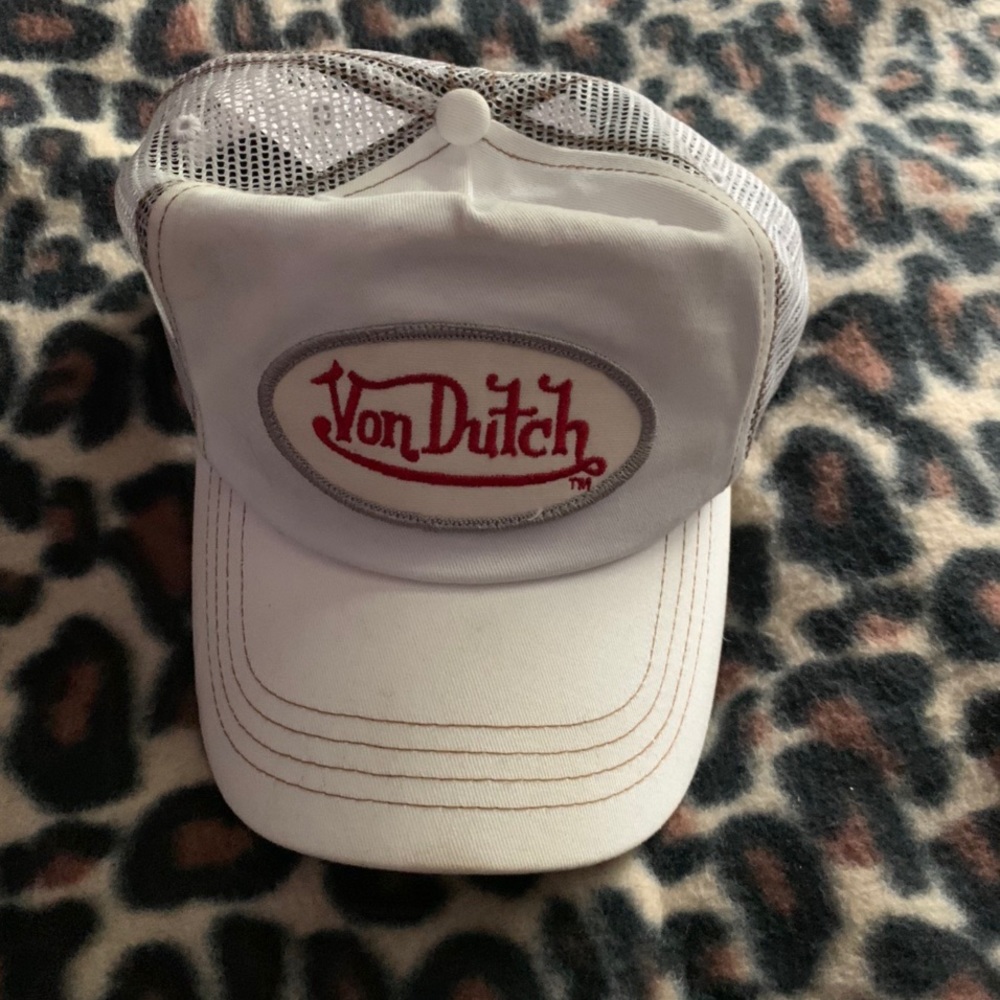 Vintage White Von Dutch Hat